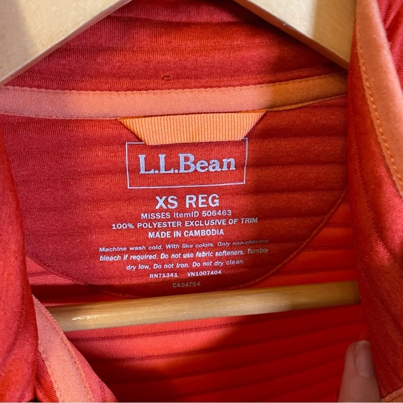 LL Bean Airlight Knit Pullover Sweater Snap Logo Quilted Pink Lightweight Pocket - Picture 4 of 11